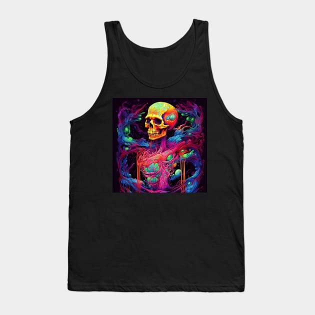 Neon Explosions of Psy Reality Tee Tank Top by yambuto